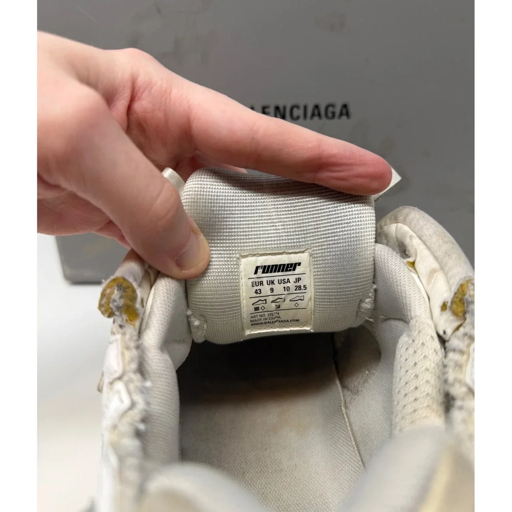 Balenciaga Runner Sneaker White/Red/Black New Season Size 10 US 43 EU